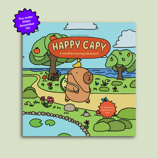 Happy Capy Coloring Book